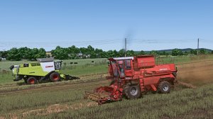 FS25 Журавлёво. Обмолот скошенного рапса ДОН-1500А, Claas Lexion 770, МТЗ-1221, Урал