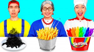 Кулинарный Челлендж# Я против Бабушки # Вкусные Кухонные Лайфхаки от 4Teen Challenge