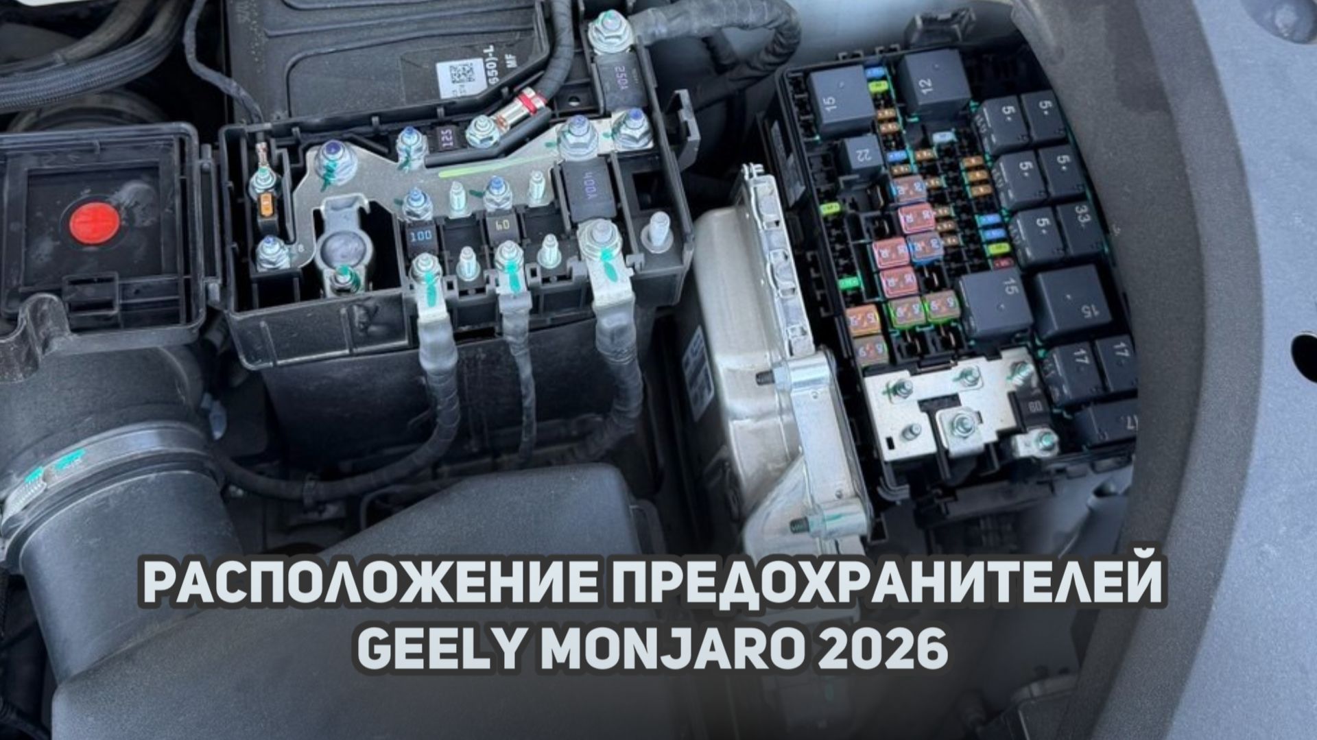 Где находятся / расположение предохранителей и реле Джили Монжаро рестайлинг / Geely Monjaro 2026
