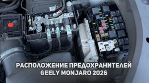 Где находятся / расположение предохранителей и реле Джили Монжаро рестайлинг / Geely Monjaro 2026