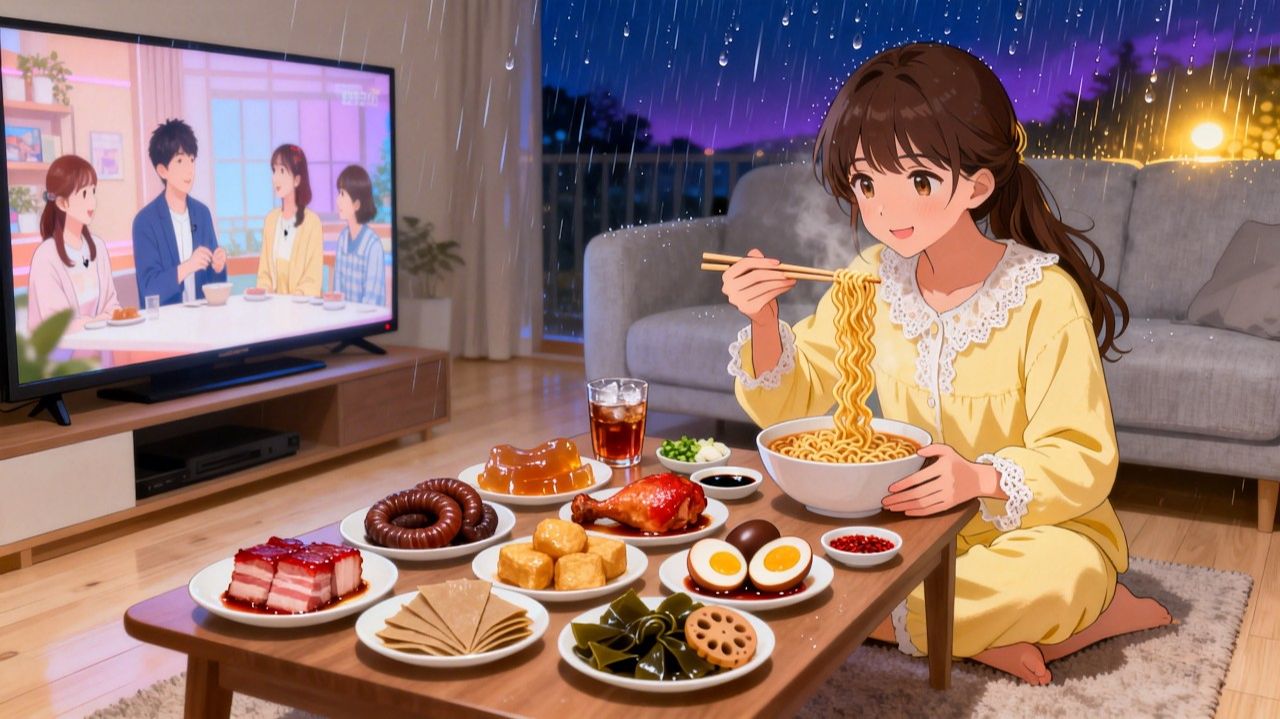✨ Уютная уединенная жизнь | Кулинария, прогулка по ночному рынку и вечер кино 🍜🌙🎬 Истории