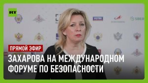 Пресс-подход Марии Захаровой на Международном форуме по безопасности