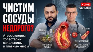КАК ПОЧИСТИТЬ СОСУДЫ ПРЯМОЙ ЭФИР КАРДИОЛОГА И АНГИОХИРУРГА