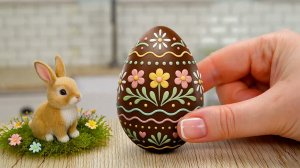 Необычный Пасхальный Мини Десерт 🥚 Шоколадный мини торт яйцо 😋 Мини Кухня