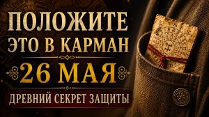 Положите это в карман 26 мая. Древний секрет.