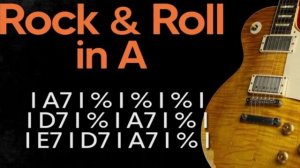 Rock & Roll Guitar Backing Track in A