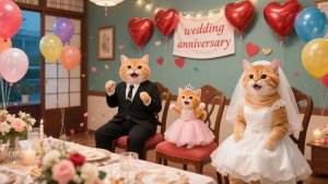 Рыжий котенок и папа-кот готовят вечеринку, чтобы удивить маму-кошку 🐾🎊 # Смешные видео о кошках
