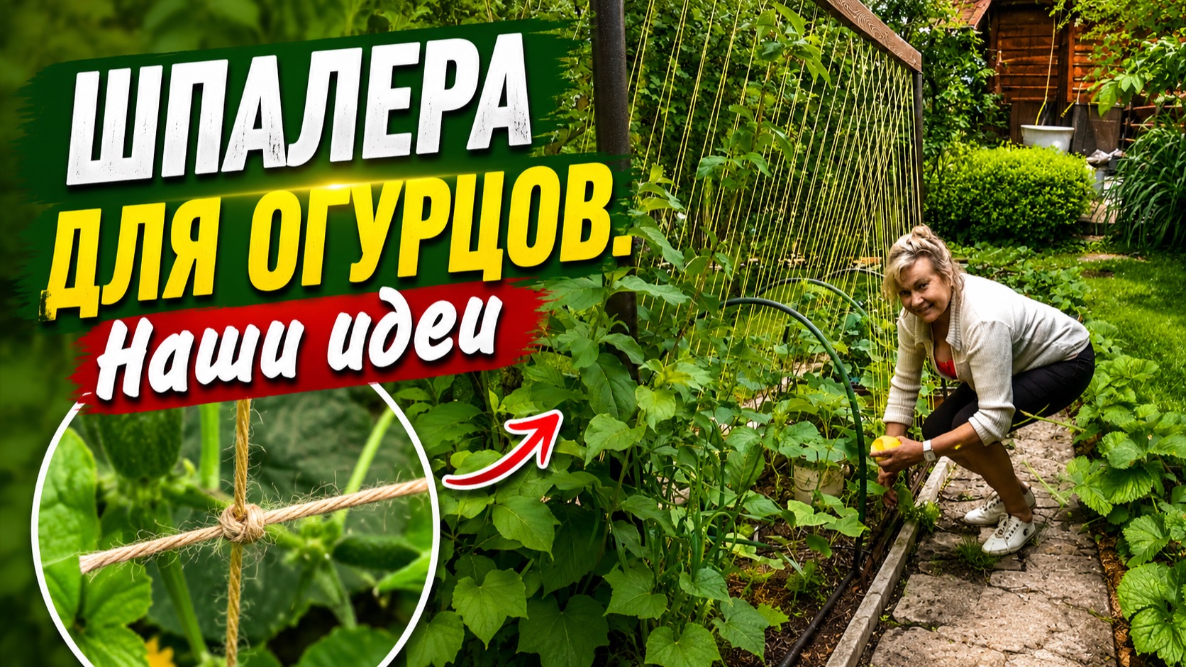 ШПАЛЕРА для ОГУРЦОВ / САМЫЙ УДОБНЫЙ метод!