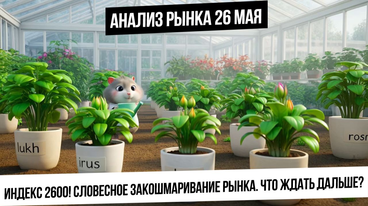 Анализ рынка 26 мая. Индекс 2600! Паника и апатия в рынке! Что будет дальше? нефть! Газ! Рубль!