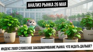Анализ рынка 26 мая. Индекс 2600! Паника и апатия в рынке! Что будет дальше? нефть! Газ! Рубль!
