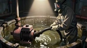 Видео процесса откачки воды на значительном расстоянии от колодца