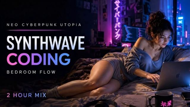 Synthwave Coding Bedroom Flow ｜ 2 Hours of Programming Music for Deep Work смотреть онлайн