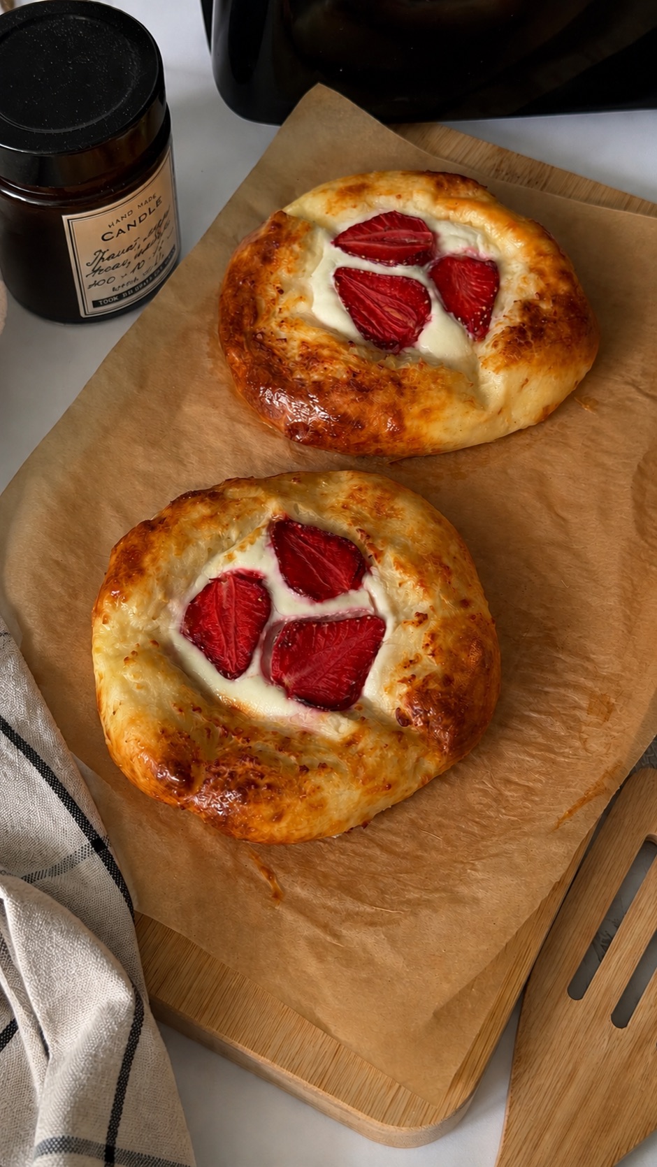 белковые ватрушки с 🍓