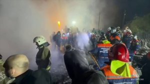 В Липецке загорелся и обрушился дом