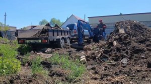 прицеп самосвал грузим, разгружаем