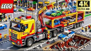 Я построил МОЩНЫЙ Грузовик-кран LEGO TECHNIC, Чтобы спасти Город Lego City! | Забавный эксперимент