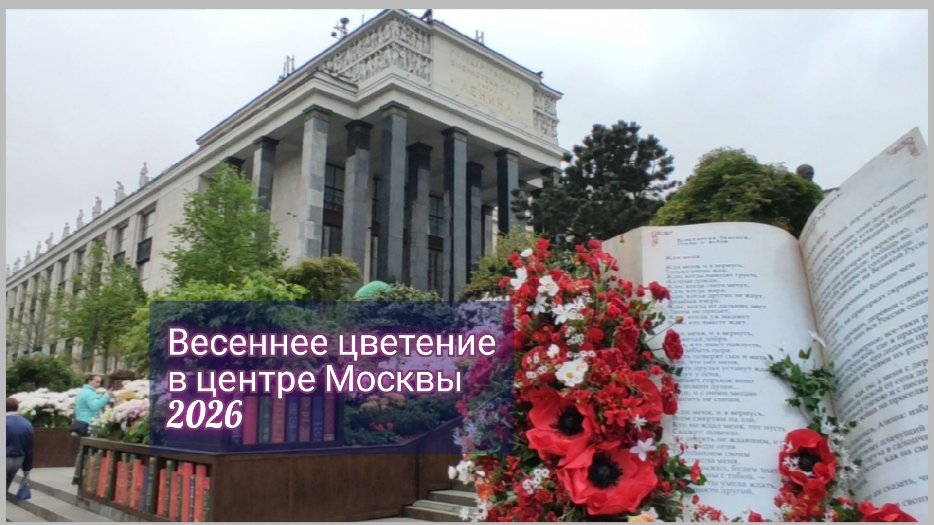 Весеннее цветение в центре Москвы около Ленинки (РГБ)