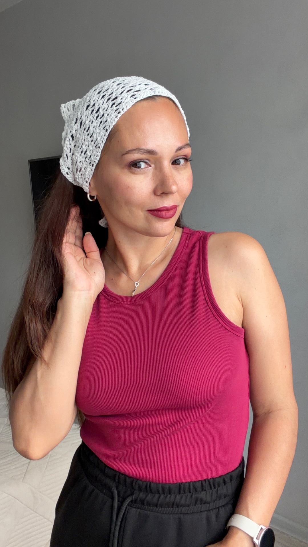 Не думала, что свяжу косынку! #knitting #вязание #косынкакрючком