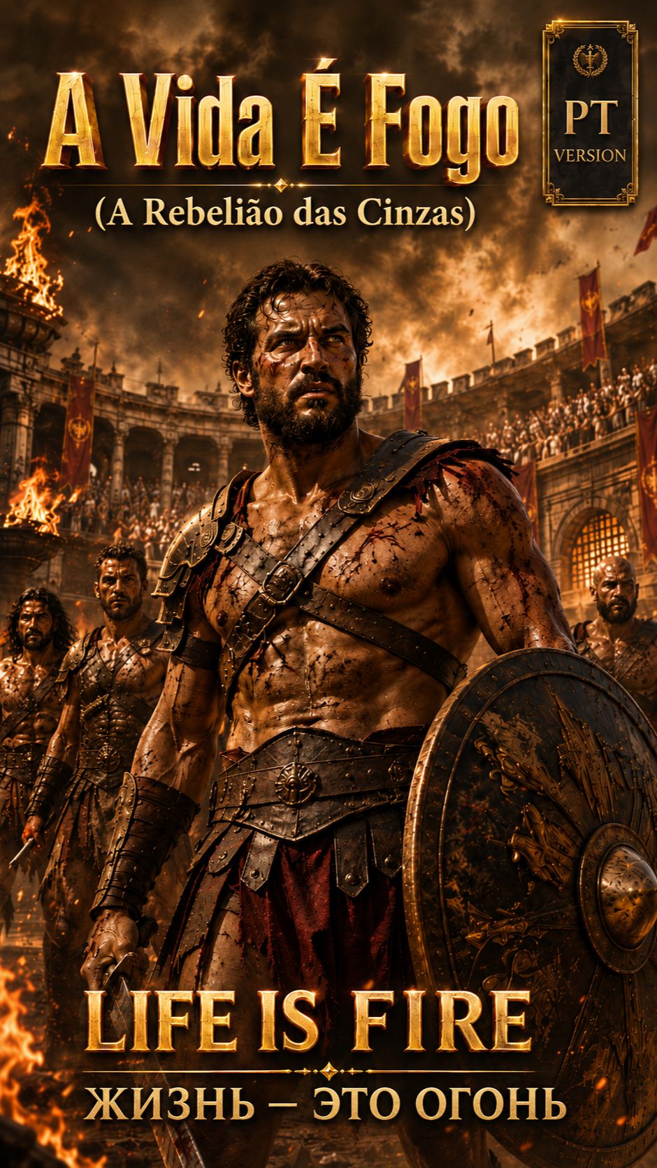 Spartacus in Portuguese — The Fire of Freedom | A Vida É Fogo #Shorts