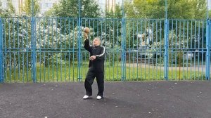 Упражнения с деревянными шарами Тайцзи весом 1.5 кг (6)