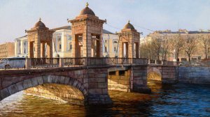 Таймлапс картины «Мост Ломоносова в мае»