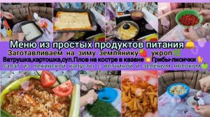 Меню из простых продуктов ✨ Бюджетные рецепты.💥Заморозка на зиму земляники и укропа.🍓
