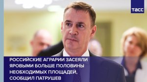 Российские аграрии засеяли яровыми больше половины необходимых площадей, сообщил Патрушев.