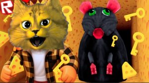 ПОПАЛ В СЫРНЫЙ ЛАБИРИНТ К ОГРОМНОЙ КРЫСЕ В РОБЛОКС (Cheese Escape Roblox) Котёнок лимон