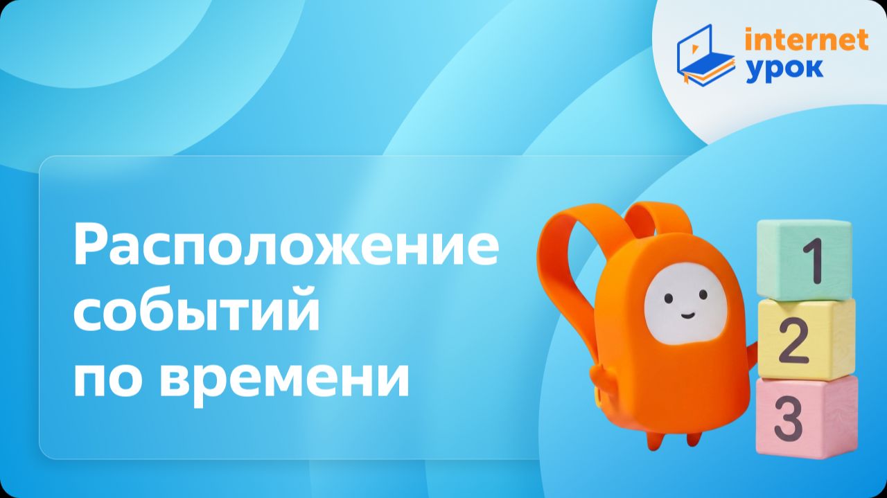 Математика 1 класс. Расположение событий по времени