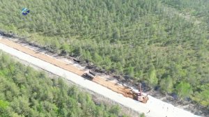 В Пудожском районе продолжается ремонт дороги к посёлку Ново-Стеклянное