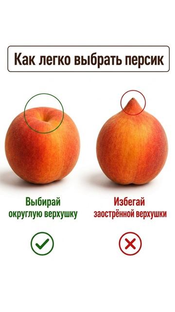 Что нужно учитывать при выборе персиков 🤗