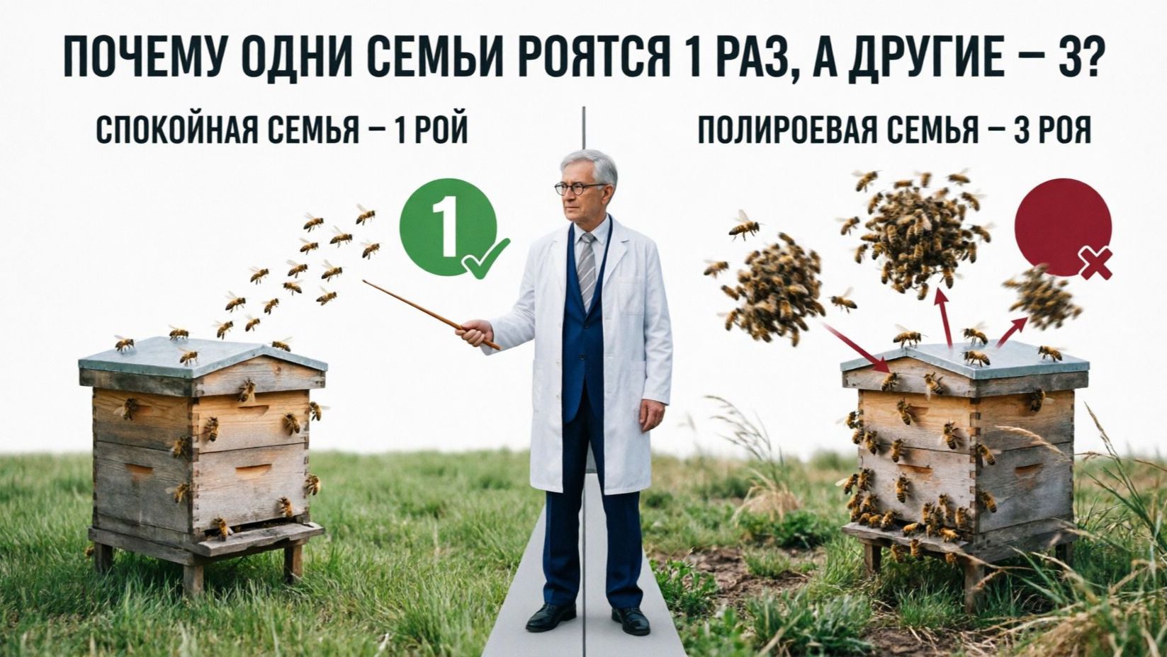 Почему одна семья роится один раз, а другая — изроивается полностью? 🐝🧬
