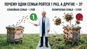 Почему одна семья роится один раз, а другая — изроивается полностью? 🐝🧬