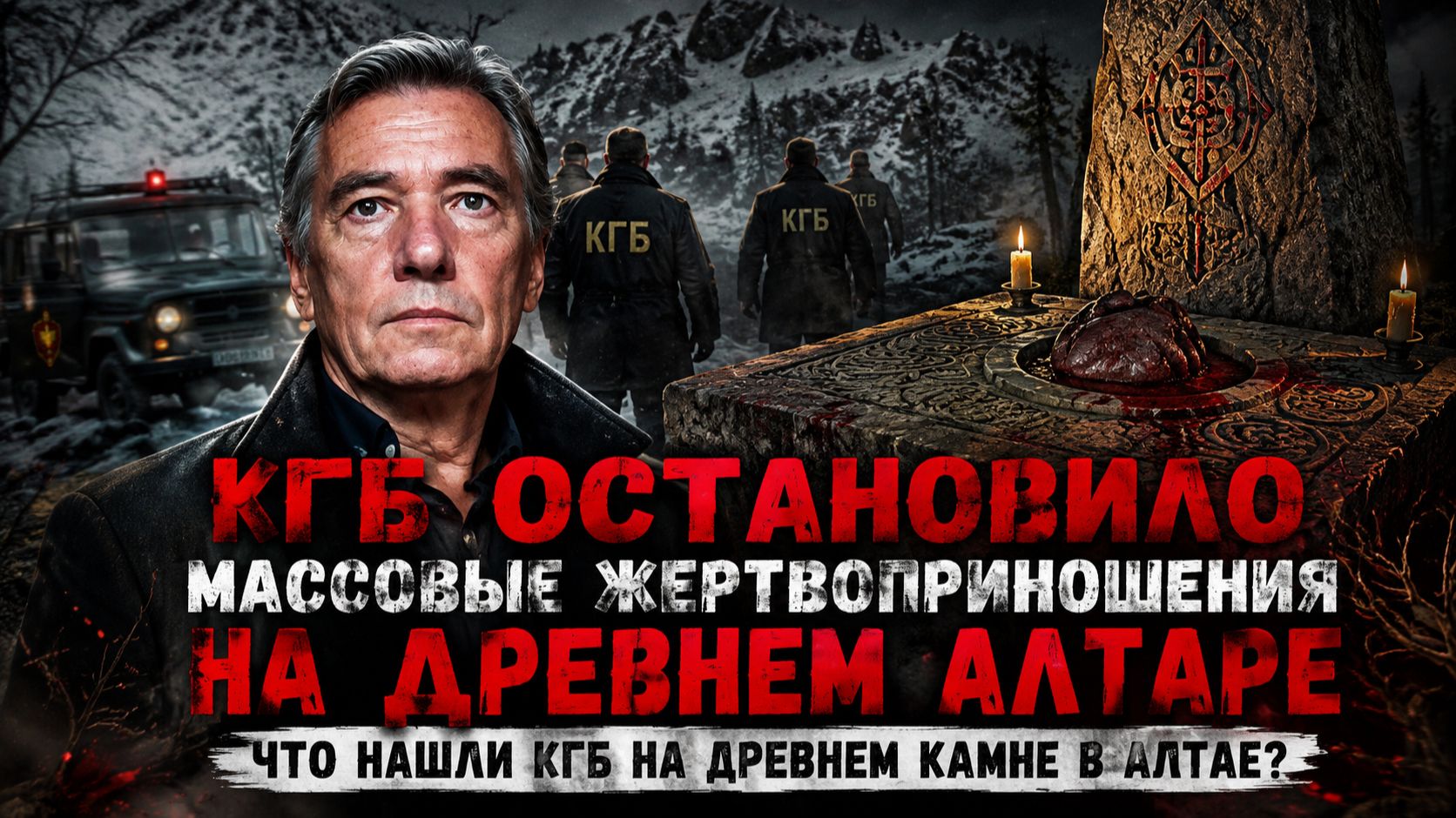 КГБ ОСТАНОВИЛО МАССОВЫЕ ЖЕРТВОПРИНОШЕНИЯ НА ДРЕВНЕМ АЛТАРЕ! Что Нашли КГБ на Древнем Камне в Алтае? смотреть онлайн