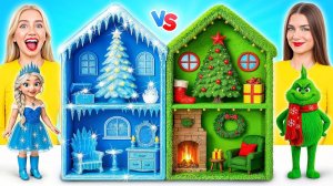 Строим Удивительный Кукольный Домик # Гринч vs Эльза Челлендж от Multi DO Girls