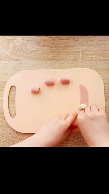 закуска рулетики из ветчины