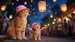 У котенка Джинджер первые летние каникулы, мама-кошка удивляет ее поездкой в Индонезию 🙀🏝️🇮🇩