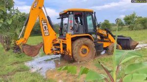 JCB 3DX going fully Sludge to Mahindra 475 DI Tractor Stuck in Mud Rescue I jcb video [get.gt]
