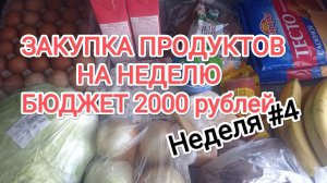 РАСПАКОВКА ПРОДУКТОВ НА НЕДЕЛЮ, бюджет 2000 рублей