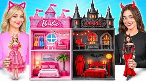 Строим Удивительный Кукольный Домик Барби vs Вампир Челлендж # Смешные Моменты от Multi DO Girls