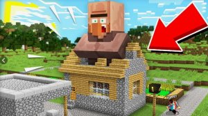 ЖИТЕЛЬ ГИГАНТ ПЕРЕЕХАЛ В НАШУ ДЕРЕВНЮ В МАЙНКРАФТ Компот Minecraft