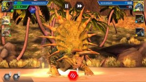 169 / Играем в игру Jurassic World: The Game. Водная волна. Гигантозавр мод 2