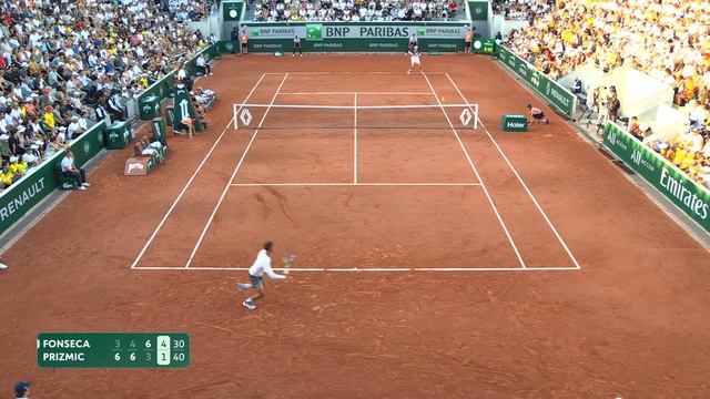 Жоао Фонсека против Дино Прижмича. Лучшие моменты второго круга турнира Emirates Roland-Garros 2026