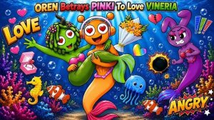 СПРУНКИ: ВЕРСИЯ РУСАЛОЧКИ 🧜♀️ ОРЕН ПРЕДАЕТ ПИНКИ РАДИ ЛЮБВИ К ВИНЕРИИ?! 💔 DIY-книга со стикерами