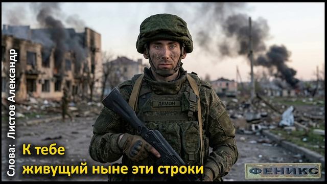 "К тебе живущий ныне эти строки"  - мл. л-нт Листов