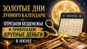 Золотые дни. Отрезаем безденежье и привлекаем крупные деньги в июне.