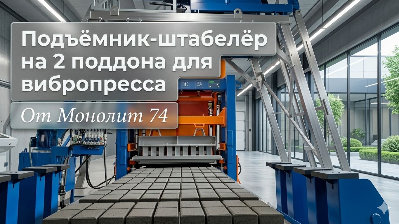 Подьёмник-штабелёр на 2 поддона для вибропресса