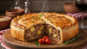 Сырно-мясной пирог!