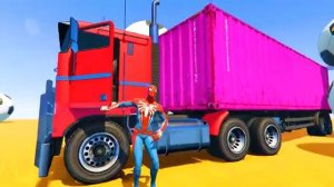 Мультики для детей и малышей. Супергерои катаются на разном транспорте. Яркий мультик