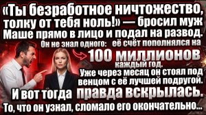 Муж бросил «безработную» Машу ради подруги |Истории из жизни|Реальные истории